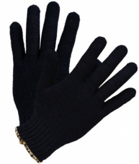 Перчатки трикотажные полушерстяные(черные/серые)
